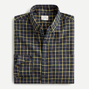 J.Crew Mens Brushed Twill Shirt in Plaid, Size M